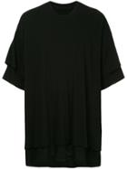 Julius Oversized Panelled T-shirt - Black