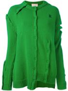 Christopher Kane Asymmetric Knitted Pullover - Green