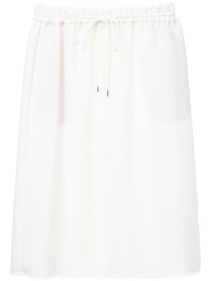 Astraet Drawstring Midi Skirt - White