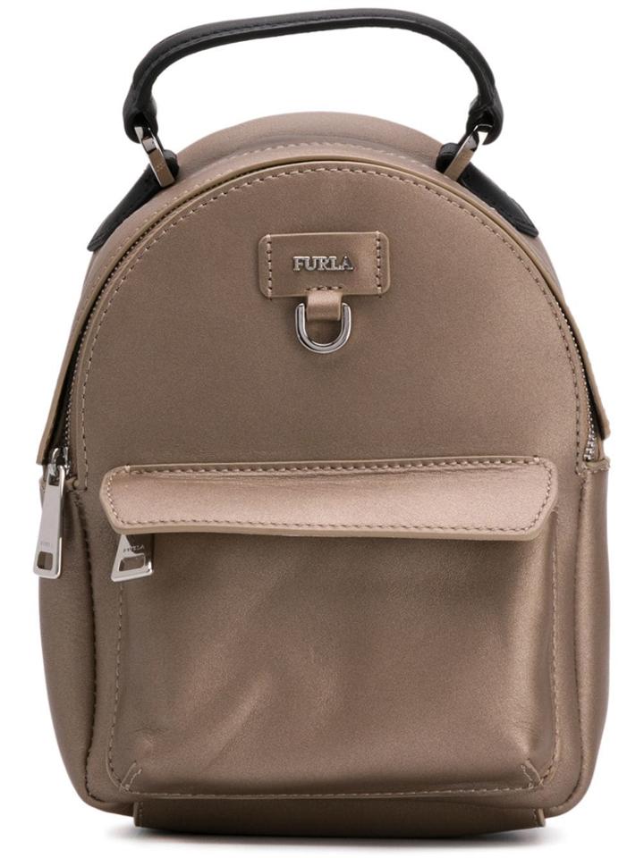 Furla Logo Plaque Backpack - Brown