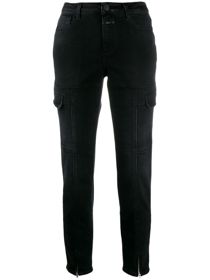 Closed Ankle-zip Slim Jeans - Black