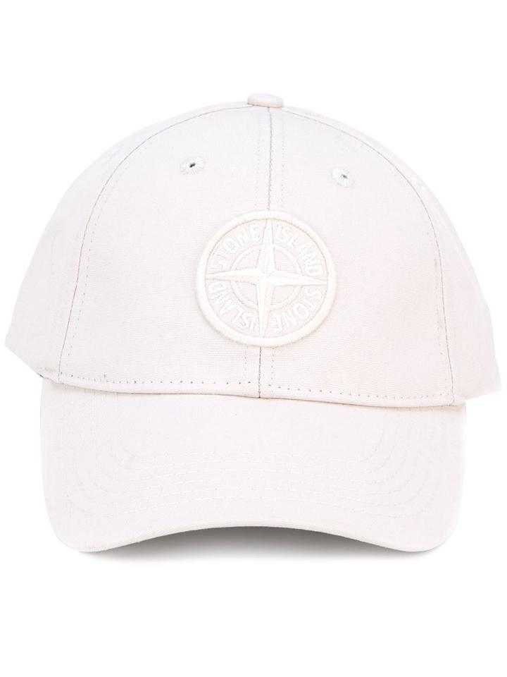 Stone Island - Logo Baseball Cap - Men - Cotton - L, Nude/neutrals, Cotton