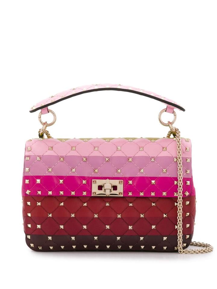 Valentino Rockstud Medium Spike Shoulder Bag - Pink