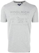 Woolrich Logo Print T-shirt, Men's, Size: Large, Grey, Cotton