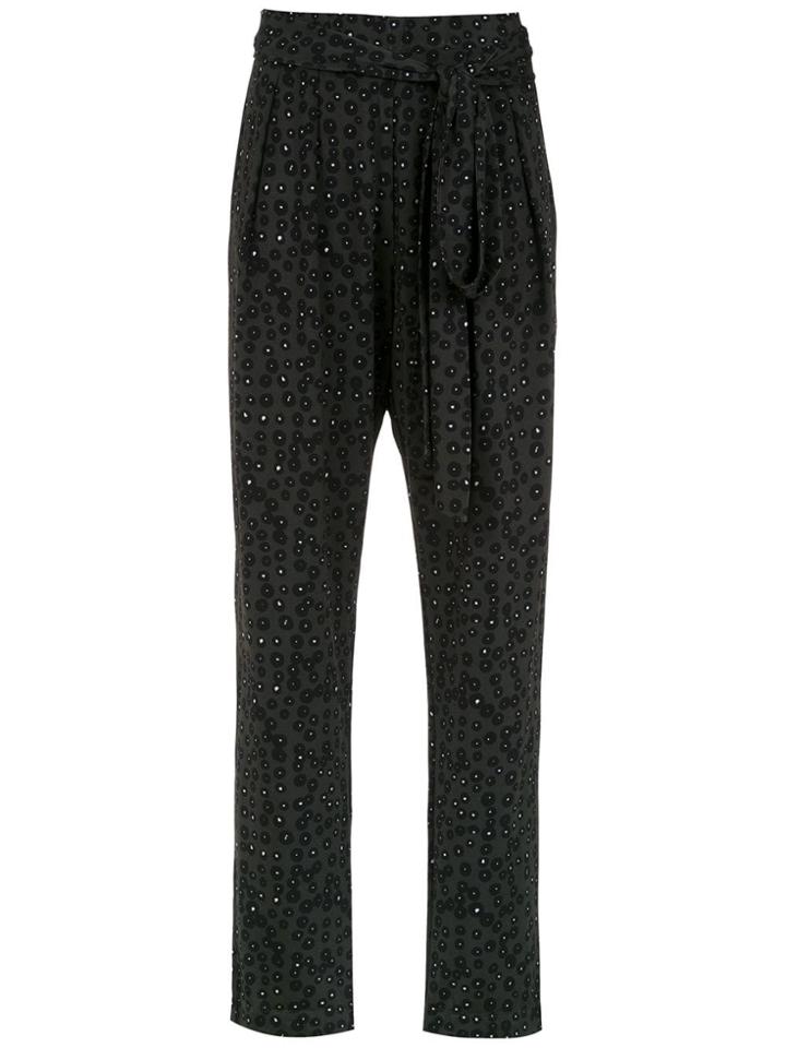 Andrea Marques Belted Printed Pants - Green