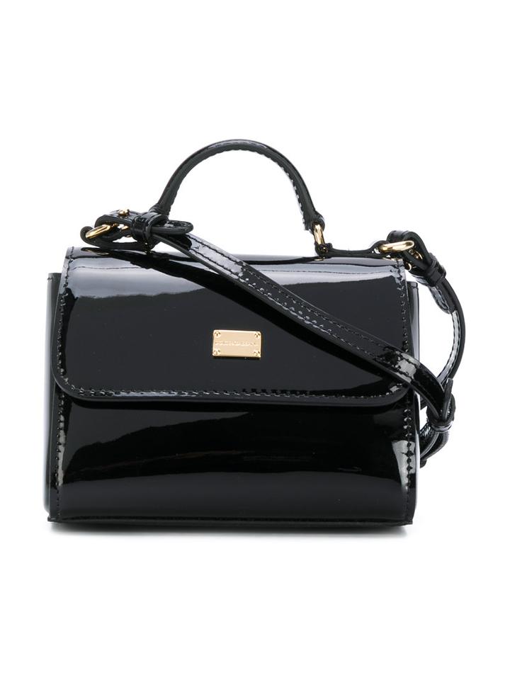 Dolce & Gabbana Kids - Flap Shoulder Bag - Kids - Leather - One Size, Black