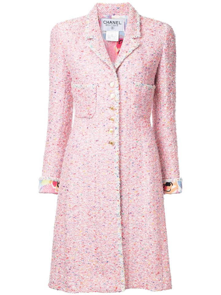 Chanel Vintage Tweed Coat - Pink & Purple