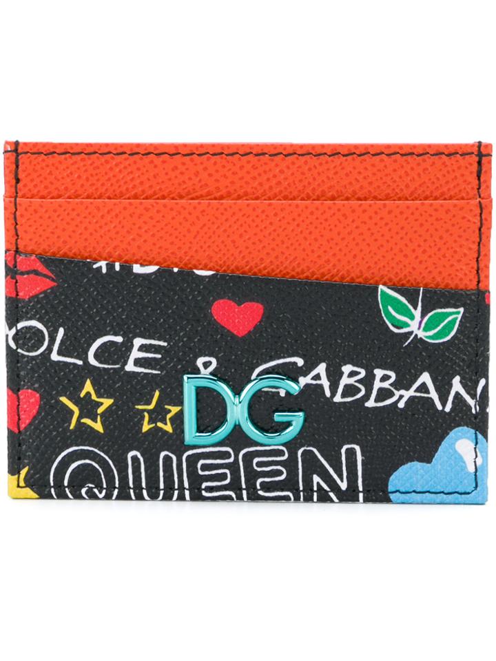 Dolce & Gabbana Cartoon Graffiti Print Cardholder - Multicolour