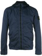 Stone Island Zip Up Sport Jacket, Men's, Size: Xl, Blue, Polyamide/polyurethane Resin