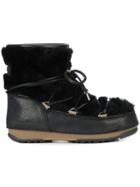 Moon Boot Low Shearling Boots - Black