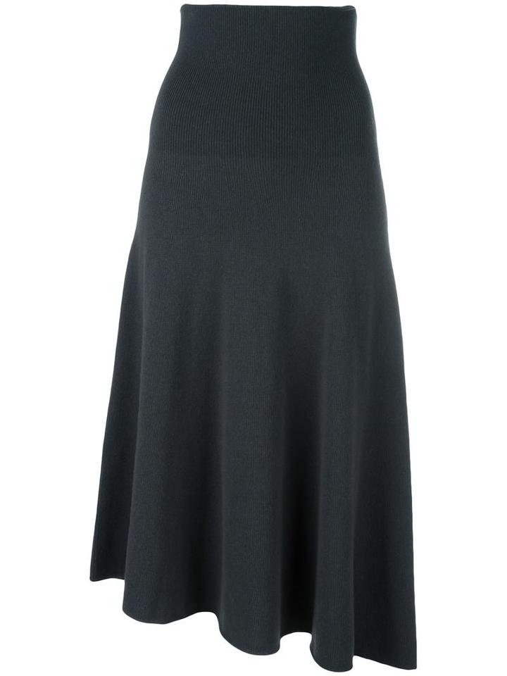 System Midi Full Skirt, Women's, Grey, Nylon/wool