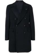 Tagliatore Double Breasted Midi Coat - Blue