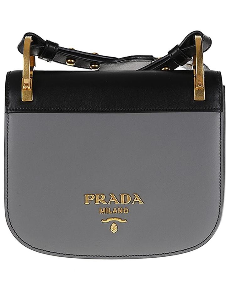 Prada - 'pionnière' Crossbody Bag - Women - Calf Leather - One Size, Women's, Grey, Calf Leather