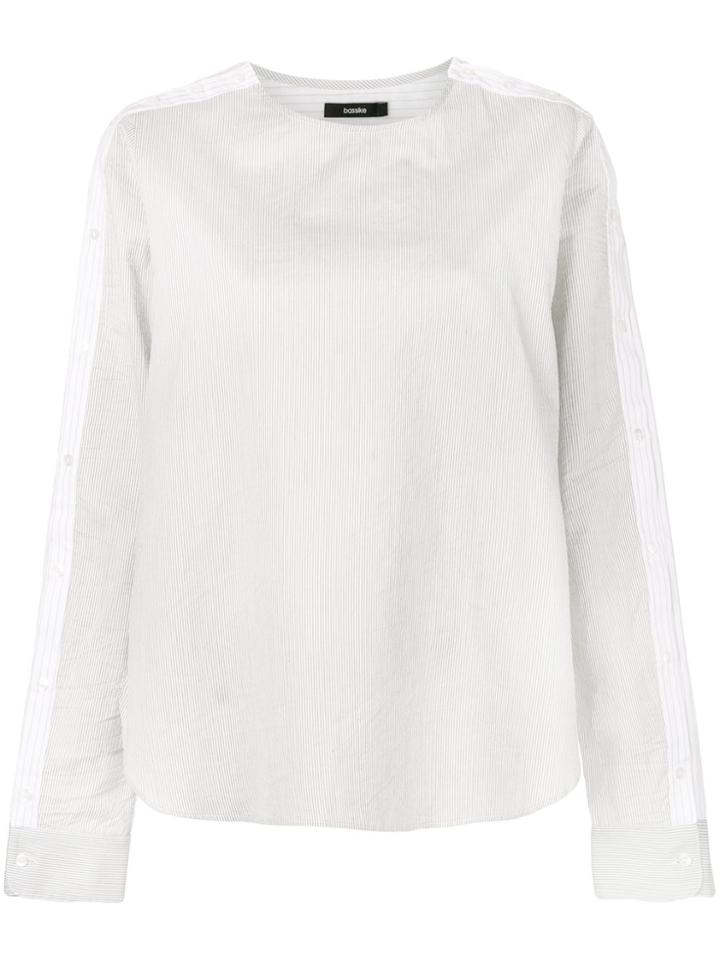 Bassike Contrast Stripe Shirt - White