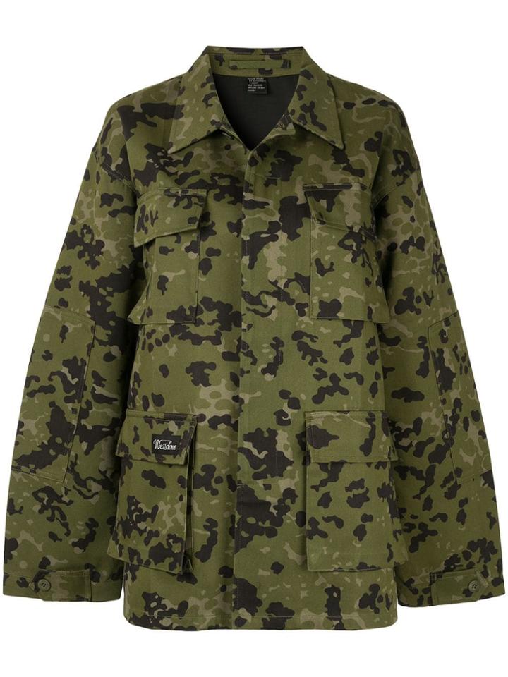 We11done Camouflage Printed Jacket - Green