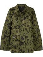 We11done Camouflage Printed Jacket - Green
