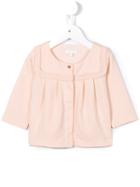 Chloé Kids - Woven Panel Cardigan - Kids - Cotton/polyamide/spandex/elastane/modal - 9 Mth, Infant Girl's, Pink/purple