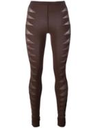 Rick Owens Lilies Sheer Detail Leggings - Brown