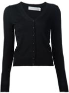 Victoria Beckham V-neck Cardigan, Women's, Size: 2, Black, Cashmere