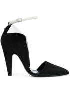 Calvin Klein 205w39nyc Contrast Ankle Strap Pumps - Black