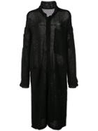 Yohji Yamamoto Denim Knit Cardigan Coat - Black