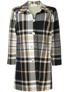 Ports Pure Checked Single-breasted Coat - Multicolour