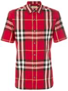 Burberry Check Shirt - Red