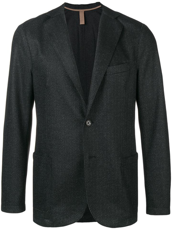Eleventy Herringbone Blazer - Black