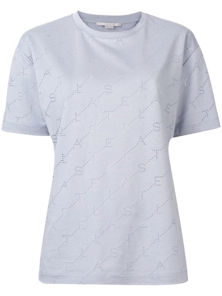 Stella Mccartney Perforated Logo T-shirt - Blue