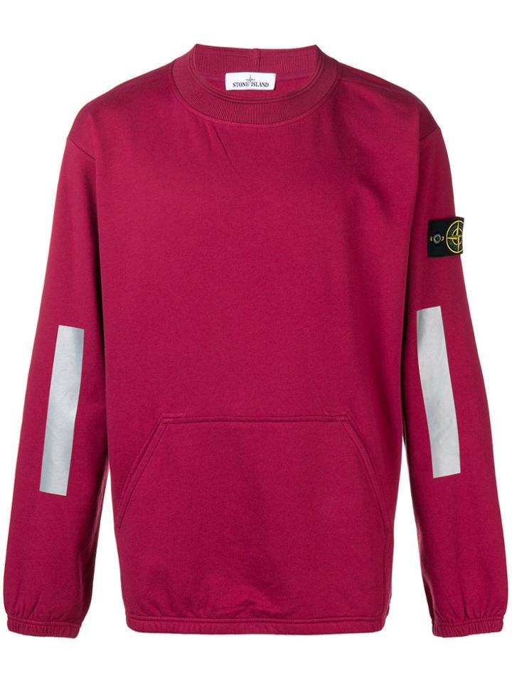 Stone Island Ribbed Neck Sweatshirt - Red