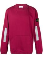 Stone Island Ribbed Neck Sweatshirt - Red