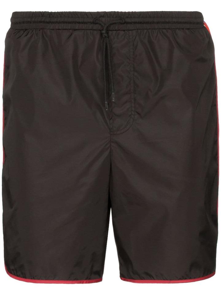 Gucci Interlocking Gg Stripe Swim Shorts - Black