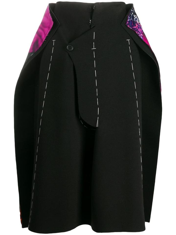 Maison Margiela Oversized Stitched Skirt - Black