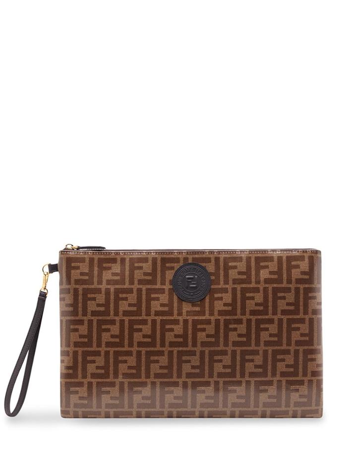 Fendi Large Ffreedom Pouch - Brown