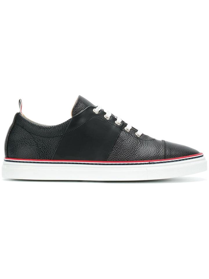 Thom Browne Color-block Pebble Grain Trainer - Grey