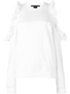 Victoria/tomas Ruffled Off Shoulder Sweatshirt