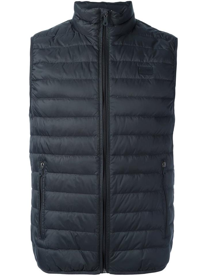 Armani Jeans Padded Gilet, Men's, Size: 48, Grey, Polyamide/feather Down