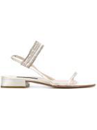Giorgio Armani Vintage Sequinned Flat Sandals - Nude & Neutrals