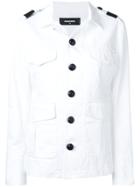 Dsquared2 Fitted Military Jacket - White
