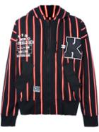 Ktz Striped Varsity Style Hoodie, Adult Unisex, Size: Small, Black, Cotton