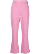 Msgm Cropped Trousers - Pink & Purple