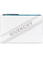 Givenchy Perforated Logo Medium Clutch Bag - White