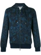 Etro - Floral Print Zipped Hoodie - Men - Cotton/polyamide - S, Blue, Cotton/polyamide