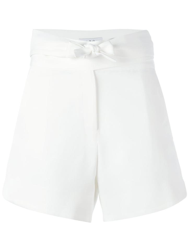 Iro Belted Shorts, Women's, Size: 36, White, Cotton/viscose