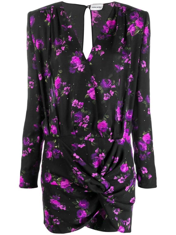 Magda Butrym Floral Print Short Dress - Black