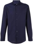 Z Zegna Plain Shirt, Men's, Size: 42, Blue, Cotton