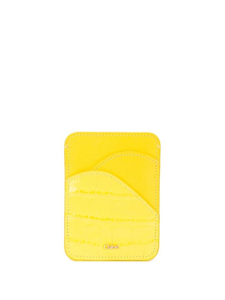 Chloé Walden Embossed Cardholder - Yellow
