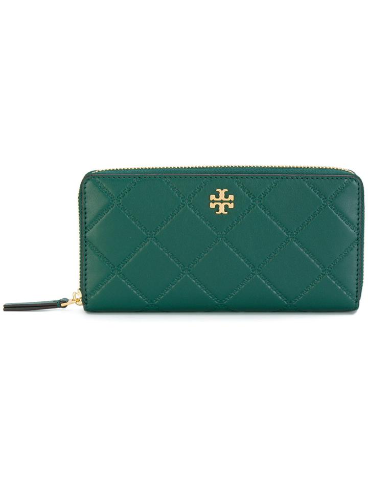 Tory Burch Georgia Zip Continental Wallet - Green