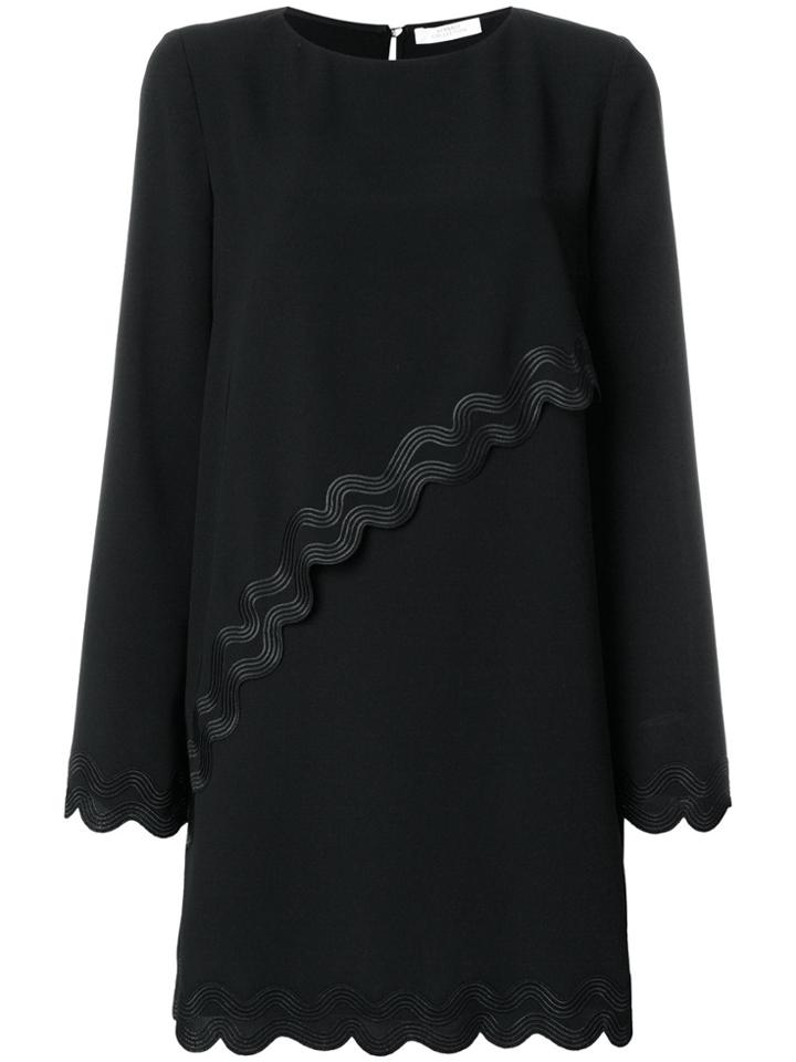 Versace Collection Short Frilled Dress - Black