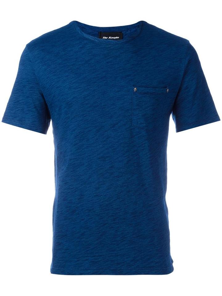 The Kooples Skull Pocket T-shirt, Men's, Size: Medium, Blue, Cotton
